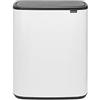 Brabantia Bo Touch Bin Pattumiera, White, 2 Scomparti Interni x 30 L
