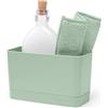 Brabantia - Sinkside Organizzatore per Lavello - Lavabile in Lavastoviglie - Accessorio per Cucina - Vaschetta Raccogligocce Rimovibile - Raccoglie i Residui d'Acqua - Jade Green - 19 x 8.5 x 11.5 cm