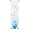 Brabantia - Ironing Board C - XL Iron Rest - Adjustable in Height - Non-Slip Rubber Feet - Cotton Cover with Foam Layer - Foldable XL Unit - Ice Water - 124 x 45cm