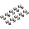 PATIKIL 10pz Foro Filo Corda Clip Set 3,3mm Lucchetto Cavo Morsetti Argento | con M4x0.7 Viti Phillips, Singolo Fori, Fai-da-Te, Raccordi, per Cavo, Acciaio