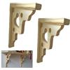 Shelf bracket Staffe per Scaffali Triangolari in Legno,Tronchi Pieni Staffe per Mensole,Supporto per Mensole Flottanti a Parete per Carichi Pesanti,con Viti,non Verniciate,2 pezzi(30cm/12in)