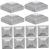 WOONEKY Set di 12 tappi per palo di recinzione quadrati, 5.00 x 5.00 x 2.00 cm, copertura per palo 5 x 5 cm, per legno e ringhiera, protezione per recinzioni e corrimano