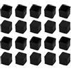 PATIKIL 15mm x 15mm Mobili Tavolo Sedia Quadrato Gomma Gamba Punta Cappuccio per Casa, Ufficio 20pz