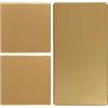 DIYCUT 3 Pezzi Copris Presa Elettrica, Copri Interruttore, Oro | 2 Taglie di Copri Presa Murale Adesiva: 8,6 cm e 18×10 cm, Adesivo Forte, per Camere, Cucina, Contatore Elettrico,Bagno