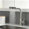 AIMADI Rubinetto Cucina con Doccetta Estraibile Tre Modalità di Getto d'Acqua Rubinetto Lavello Cucina Cascata a 3 Modalità Monocomando in Acciaio Inossidabile 304 Nichel Spazzolato