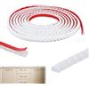 mimzemamz Boiserie Adesiva per Pareti 300cm*10mm,Flessibili 3D Modanatura Adesiva per Pareti,Boiserie Cornici Specchi,Mobili,Telai Porte,Piastrelle,Soffitti e Decorazioni Casa,Bianco