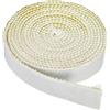 PATIKIL 1x 1/8x118 Legna Stufa Guarnizione Alta Guarnizione Corda Bianco | Fibra Vetro, Piatto Auto Adesivo, Temperatura Resistenza, per Legna Stufe Camino Porta