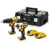 DeWALT Avvitatore a batteria DeWALT DCK2060D2T-QW cacciavite elettrico e avvitatore impulso Giallo con caricabatteria [DCK2060D2T-QW]