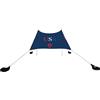 Neso Tenda da spiaggia con ancoraggio a sabbia, baldacchino portatile, protezione solare, 2,1 x 2,1 m, angoli rinforzati brevettati (rosso/bianco/blu) NT1