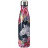 Mikasa Wild at Heart, borraccia da 500 ml, bottiglia con isolamento sottovuoto riutilizzabile in acciaio inox con coperchio a vite per il pendolarismo, la scuola o la palestra, stampa zebra