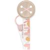 Suavinex, Portaciuccio con catenella in tessuto per bambini, Nastro con design reversibile, Catenella per ciuccio, Portaciuccio con clip. Per Bambini +0 Mesi, Adatto ai Neonati, Dreams Rosa