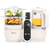 Babymoov Nutribaby(+), Cuocipappa 6 in 1, cuocivapore, frullatore, grande capacità per i bambini, ideale per batchcooking, garanzia a vita - Mineral Beige