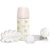 Suavinex, Set Regalo Neonati +0 Mesi. Ciuccio 0/6 mesi con tettarella SX Pro + Portaciuccio in tessuto + Biberon anticolica con tettarella SX Pro a flusso medio (M) 270 ml + Massaggiagengive, rosa