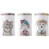Mikasa Tipperleyhill Set di 3 contenitori con coperchio floreale Scatole decorative in latta vintage per la cucina e la casa Barattoli colorati per tè caffè menta biscotti snack, 10 x 15 cm