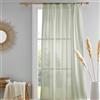 Drift Home - Tenda in cotone semitrasparente verde salvia - 55 x 90 (140 x 228 cm) - Cotone riciclato sostenibile - 1 tenda a pannello in verde - Tenda trasparente verde - Tenda a rete per finestra