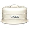 KitchenCraft Kitchen Craft Living Nostalgia Tortiera con Coperchio a Cupola, Acciaio Inossidabile, Bianco, 28.5 cm x 18 cm