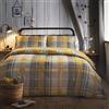 Dreams & Drapes Colville - Set copripiumino singolo, 100% spazzolato, in cotone, colore: ocra