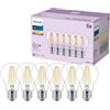 Philips LED Classic, Lampadina smart LED E27 a goccia, Confezione da 6