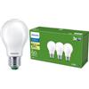 PHILIPS LED Lampadina Goccia Smerigliata Classe A Ultra Efficiente, 3 Pezzi, 60W, E27, Luce Bianca Calda