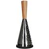Creative Tops Gourmet spaziosa Conico grattugia per Formaggio con Manico in Legno (12,7 x 12,7 x 33 cm), in Acciaio Inox, Colore: Argento/Marrone, 13 x 13 x 33 cm