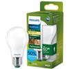 PHILIPS Classic ultra-efficient LED bulb with energy efficiency class A, replaces 60W, E27 base, frosted, warm white light, dimmable