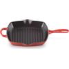 LE CREUSET Bistecchiera Skillet quadrata Evolution in ghisa vetrificata, 26 cm, Ciliegia, 20183260600422