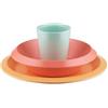 Alessi Giro Kids Collection UNS05S1 - Set da Tavola per Bambino Leggero e Colorato, Melammina, Giallo - Arancione e Verde