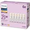 PHILIPS LED Capsule, Attacco G9, equivalente a 25W, Luce Bianca Calda 2700K, confezione da 6