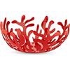 Alessi ESI01/25 R Mediterraneo Fruttiera, Acciaio Colorato con Resina Epossidica, Rosso, 25 cm