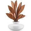 Alessi The Five Season MW64 2S W - Diffusore a Foglie per Ambiente in Porcellana, Foglie in Legno di Mogano, Bianco