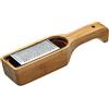KitchenCraft World of Flavours Grattugia per Parmigiano in Acciaio Inox con Raccoglitore e Manico in Legno di Bambù, 27,5 x 6 x 5 cm