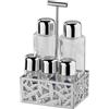 Alessi - MSA16 - CACTUS! Servizio per olio, aceto, sale, pepe e spezie in acciaio inossidabile 18/10 lucido e vetro.