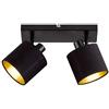RL LIVE YOUR LIGHT Reality Leuchten Tommy - Barra con faretti in metallo, nichel opaco/nero/oro