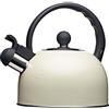 KitchenCraft Living Nostalgia Bollitore per Fornelli in Metallo, Adatto ad Ogni Piano Cottura, Beccuccio Fischiante, Capacità 1.3 L, Crema