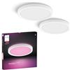 Philips Hue Devote Pannello Smart LED, White and Color Ambiance, Rotondo, diametro 30cm, 16.6W, 2000 Lumen, Cornice bianca, Illuminazione degli spazi interni, pack da 2