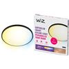 WiZ Plafoniera Smart SuperSlim WiFi, Luce Bianca da Bianca a Fredda Dimmerabile, 16W, Nero, Tecnologia SpaceSense, Controllo Vocale (Alexa, Apple HomeKit, Google Home)