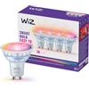 WiZ Faretto smart LED in vetro GU10, Confezione da 4