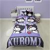 Character World Set copripiumino singolo con licenza ufficiale Hello Kitty Rebel Design | Biancheria da letto Kuromi reversibile a 2 lati con federa coordinata | Perfetto per la camera dei bambini | Policotone