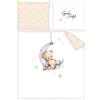 Herding Biancheria da letto per culla con orsetto, federa 35 x 40 cm con fodera hotel, copripiumino 80 x 80 cm con fodera hotel, 100% cotone, Renforcé
