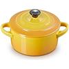 Le Creuset Mini cocotte rotonda in gres vetrificato, 250 ml, ⌀ 10 cm, Nectar, 71901106720100