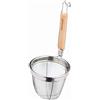 KitchenCraft World of Flavours Colino per Pasta in Acciaio Inox con Manico in Legno di Faggio, 14 x 16 x 34 cm