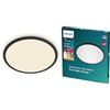 Philips LED SceneSwitch Lampada da Soffitto (18W), 3 Livelli di Luminosità, Luce Bianca Calda, Illuminazione della Stanza a Risparmio Energetico con EyeComfort, Nera, 30 cm