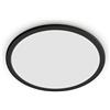 Philips LED Lampada da Soffitto Superslim, 15W, 2700K, 3 impostazioni di luce - dimmerabile senza dimmer, IP44, Nera