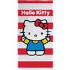 Character World Asciugamano ufficiale Hello Kitty per bambini, super morbido, design a righe sfacciate, perfetto per casa, bagno, spiaggia e piscina, taglia unica, 70 x 140 cm