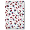 Character World Coperta in pile con licenza ufficiale Hello Kitty, design Heartheld, super morbida e calda, perfetta per camere da letto, campeggio e pigiama party, dimensioni 100 x 150 cm, colore bianco