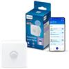 Philips Smart Lighting Sensore Movimento per Luci, Config Facile, Wireless, Installabile Ovunque, Affidabile, Automazioni, Smart Home, Illum Camera da Letto, Connected by WiZ, Batterie Incluse, 1 Pz