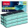 Vileda ProClean Multipack 24 Spugne abrasive High Foam | Enzimi Attivi per Igiene Prolungata | Elevato potere pulente | Eccezionale Assorbenza | Design Ergonomico | Turchese | Confezione da 24