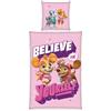 Herding Set biancheria da Letto, Paw Patrol, federa 80 x 80 cm con bottoni e design reversibile, copripiumino 135 x 200 cm con chiusura a bottoni, 100% cotone