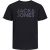 JACK & JONES Jjecorp Logo Tee S O-Neck Noos Mni, Black/Print:Large - Black, 128