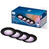Philips Smart Lighting GU10 Kit, Faretti da incasso, Confezione da 4, Nero